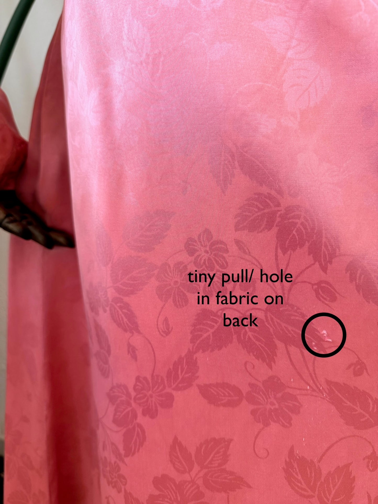 Vintage 1940s Pink Satin Dressing Gown, Size Small