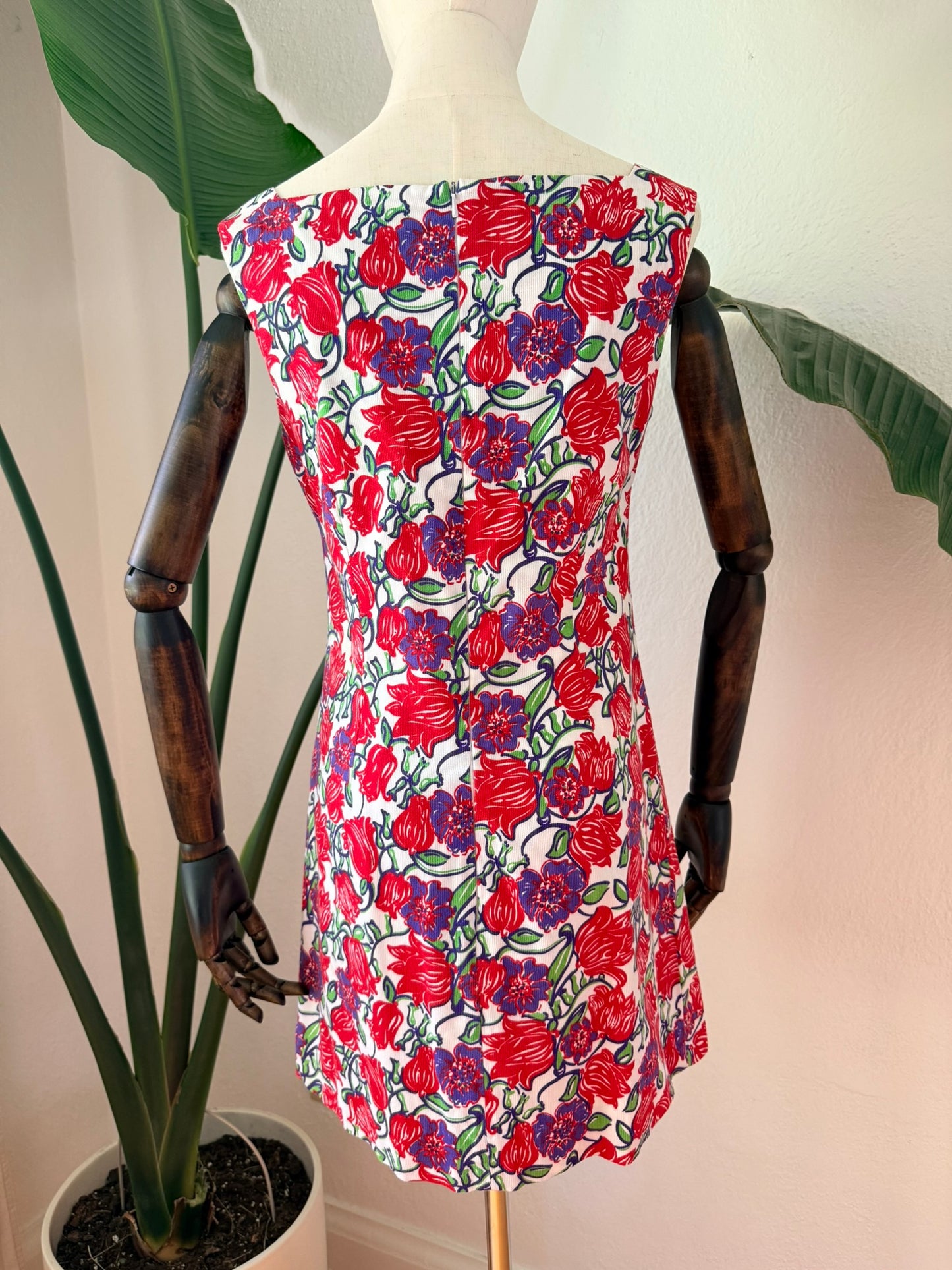 Vintage Late 1990s Lilly Pulitzer Printed Summer Dress Size Small