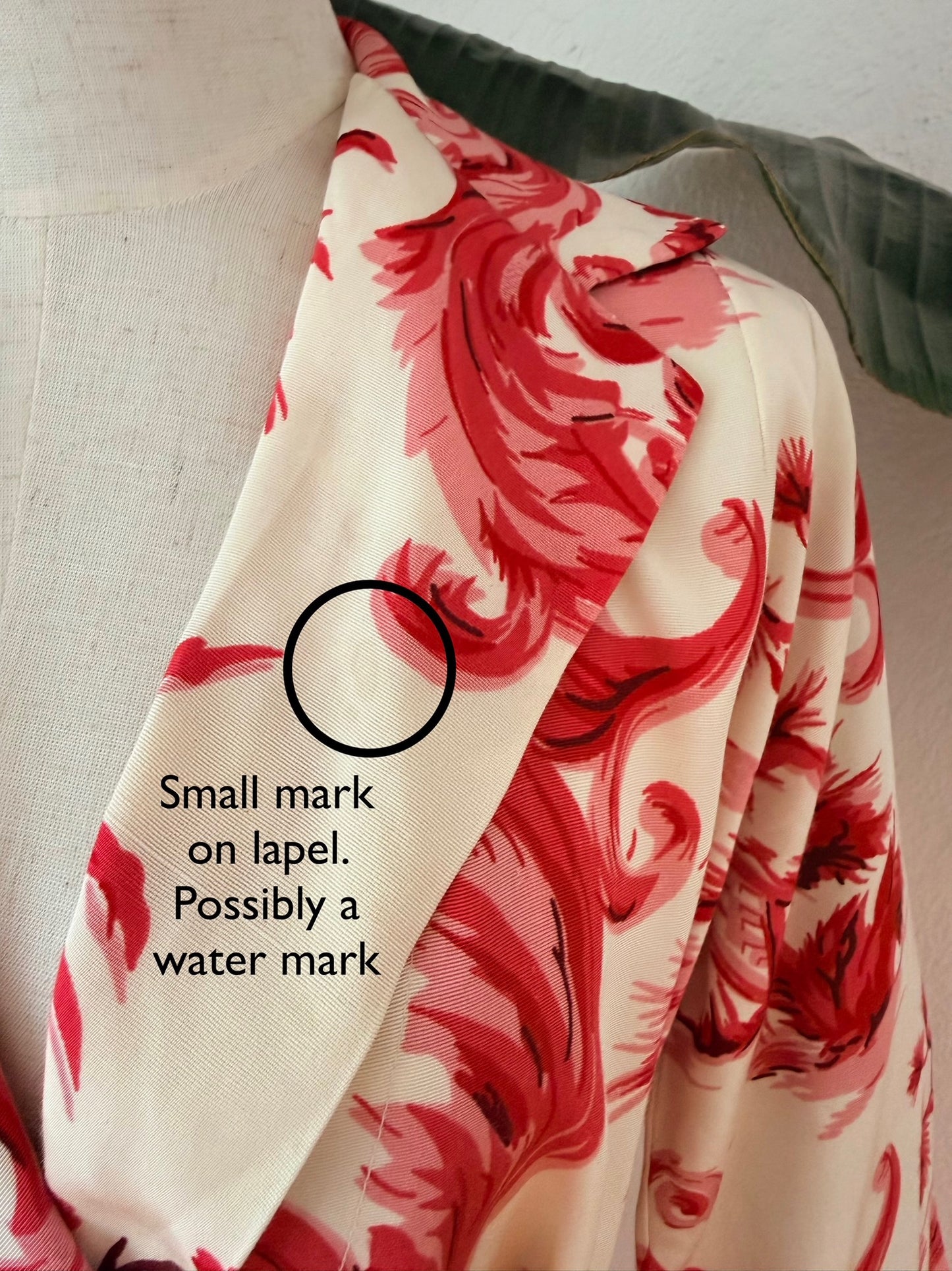 Vintage 1940s Printed Dressing Gown Robe, Size