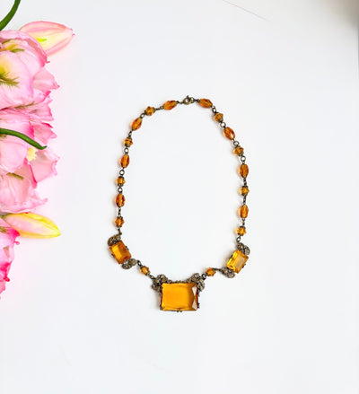 Vintage 1920s/1930s Signed Czechoslovakia Necklace