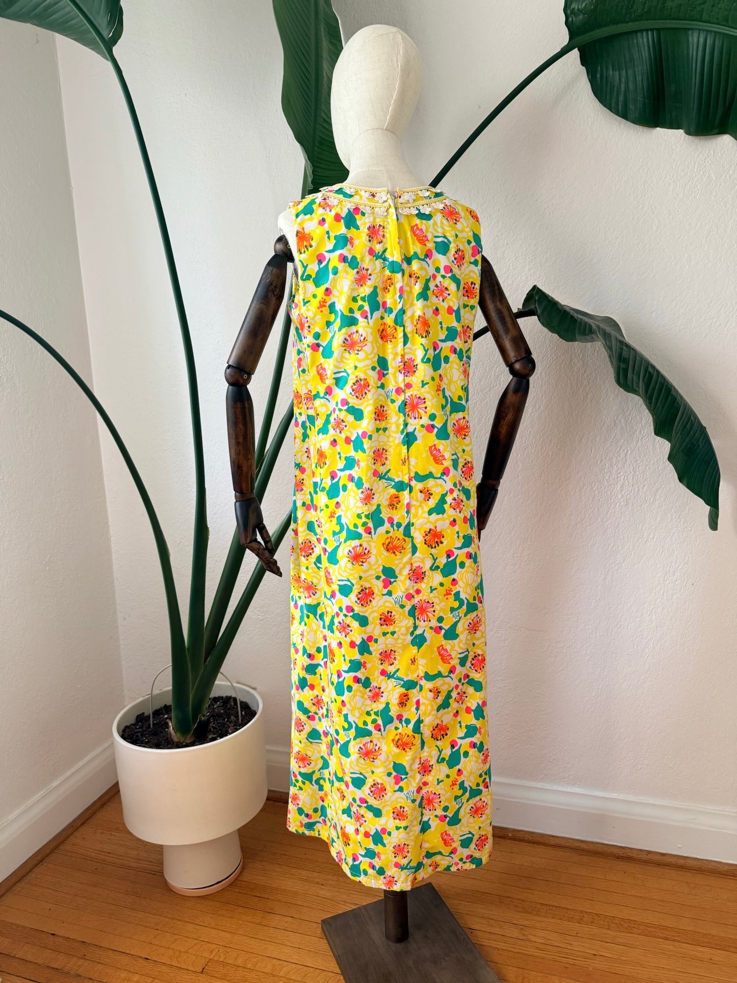 Vintage Late 1960s Lilly Pulitzer Printed Dress Size Medium