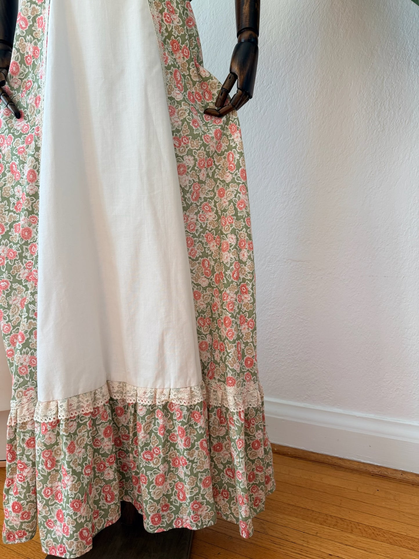Vintage 1970s Gunne Sax Prairie Dress, Size 13