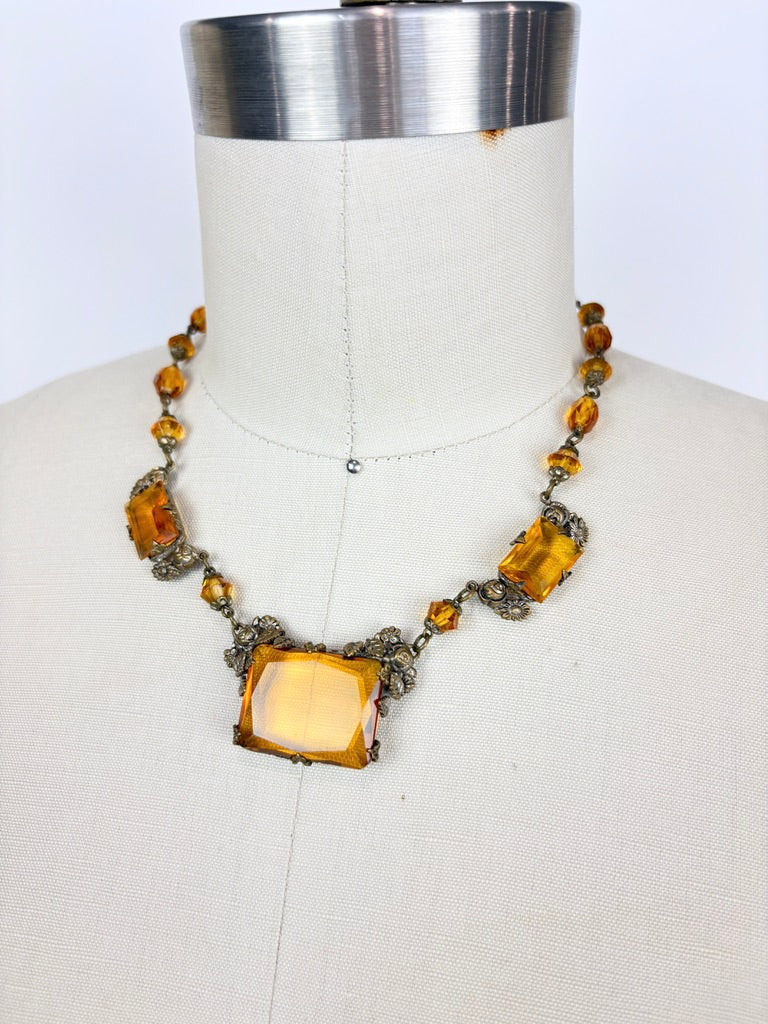 Vintage 1920s/1930s Signed Czechoslovakia Necklace