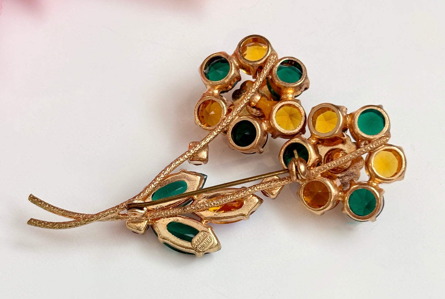 Vintage 1950s/1960s Czechoslovakian Brooch and Earring Set