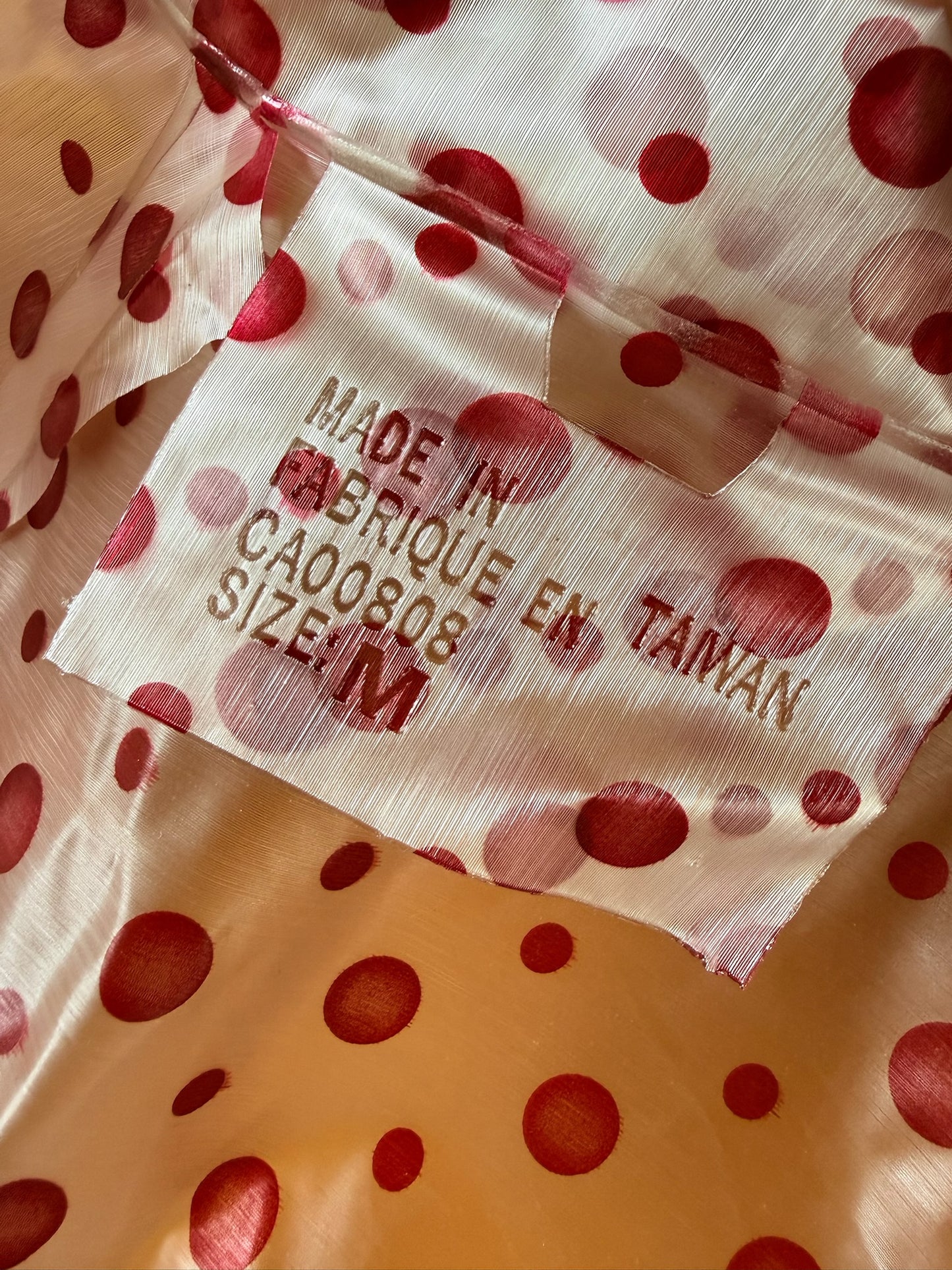Vintage 1960s Polka Dot Vinyl Raincoat, Size Medium