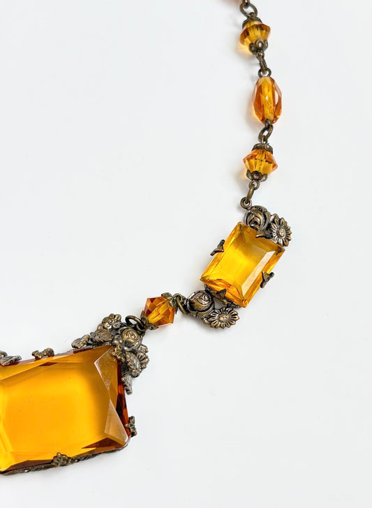 Vintage 1920s/1930s Signed Czechoslovakia Necklace