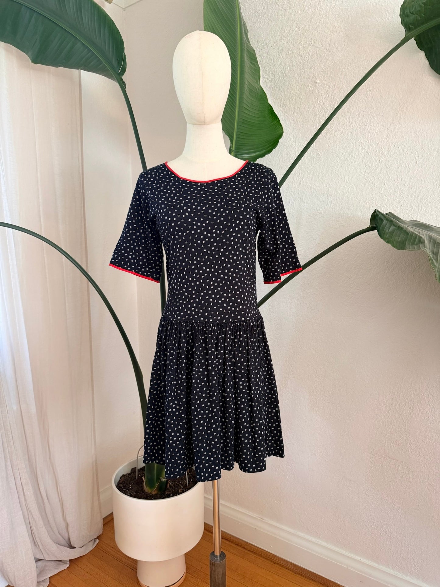 Vintage Late 1980s to Early 1990s Rare Kenzo Mini Dress, Size XS