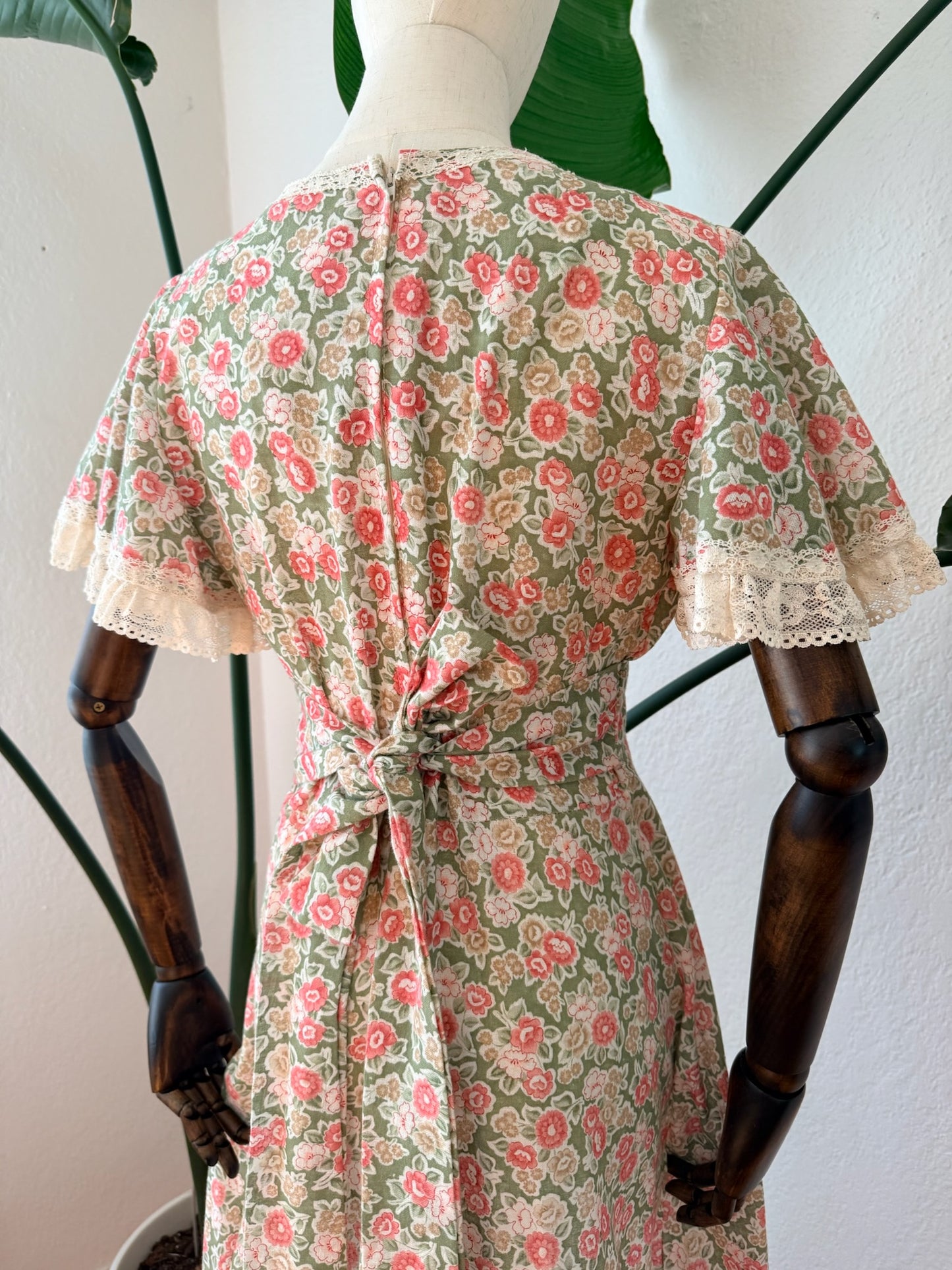 Vintage 1970s Gunne Sax Prairie Dress, Size 13