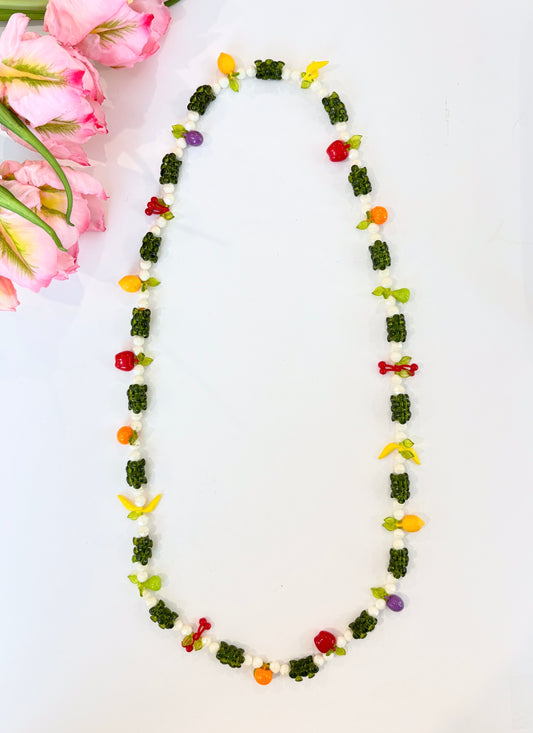 Vintage 1960s/1970s Beaded Fruit Necklace