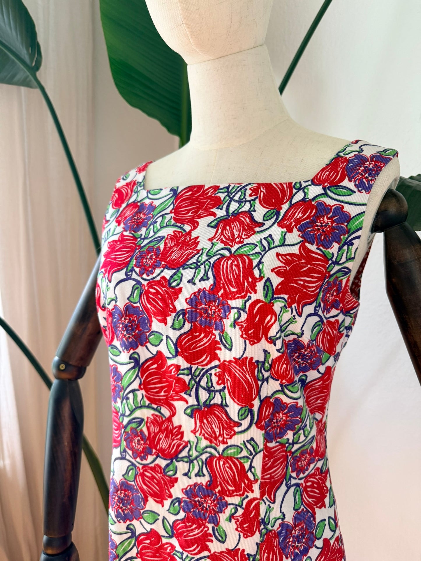 Vintage Late 1990s Lilly Pulitzer Printed Summer Dress Size Small