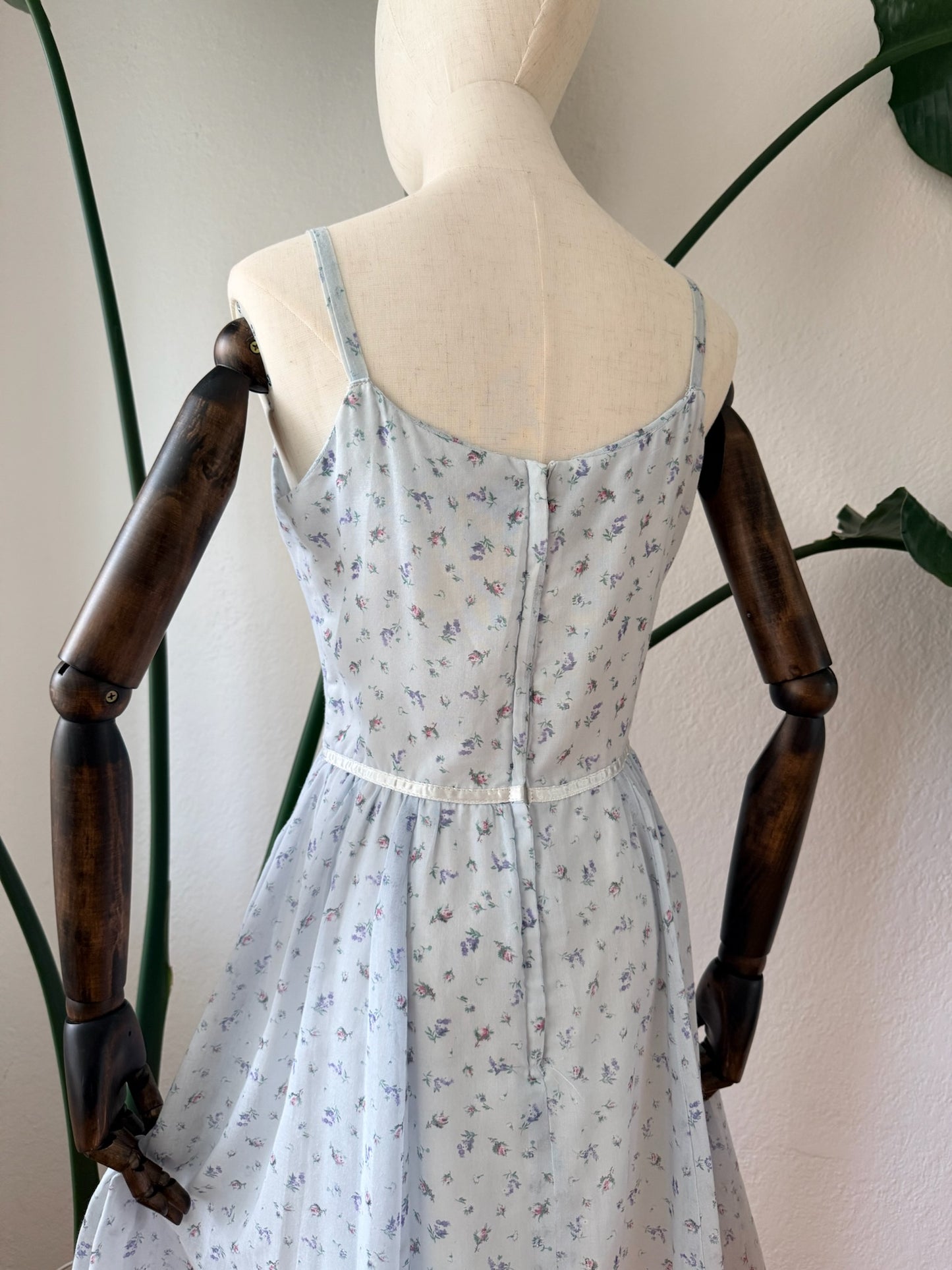 Vintage 1970s Gunne Sax Floral Print Dress Size 11