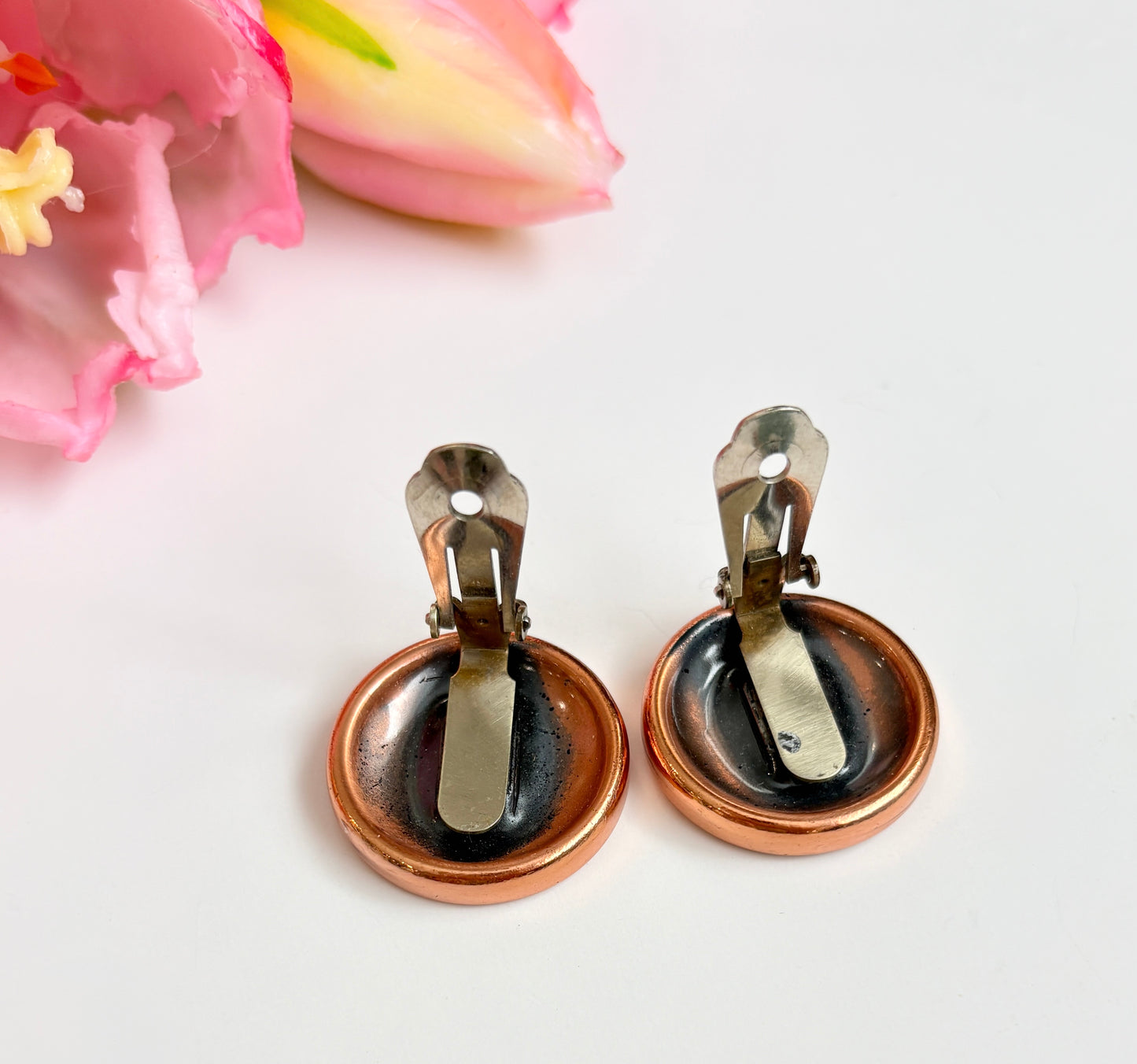 Vintage Mid-Century Matisse Renoir Clip-On Earrings