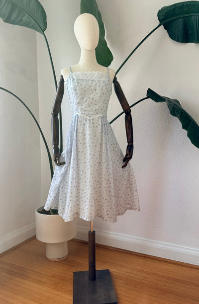 Vintage 1970s Gunne Sax Floral Print Dress Size 11