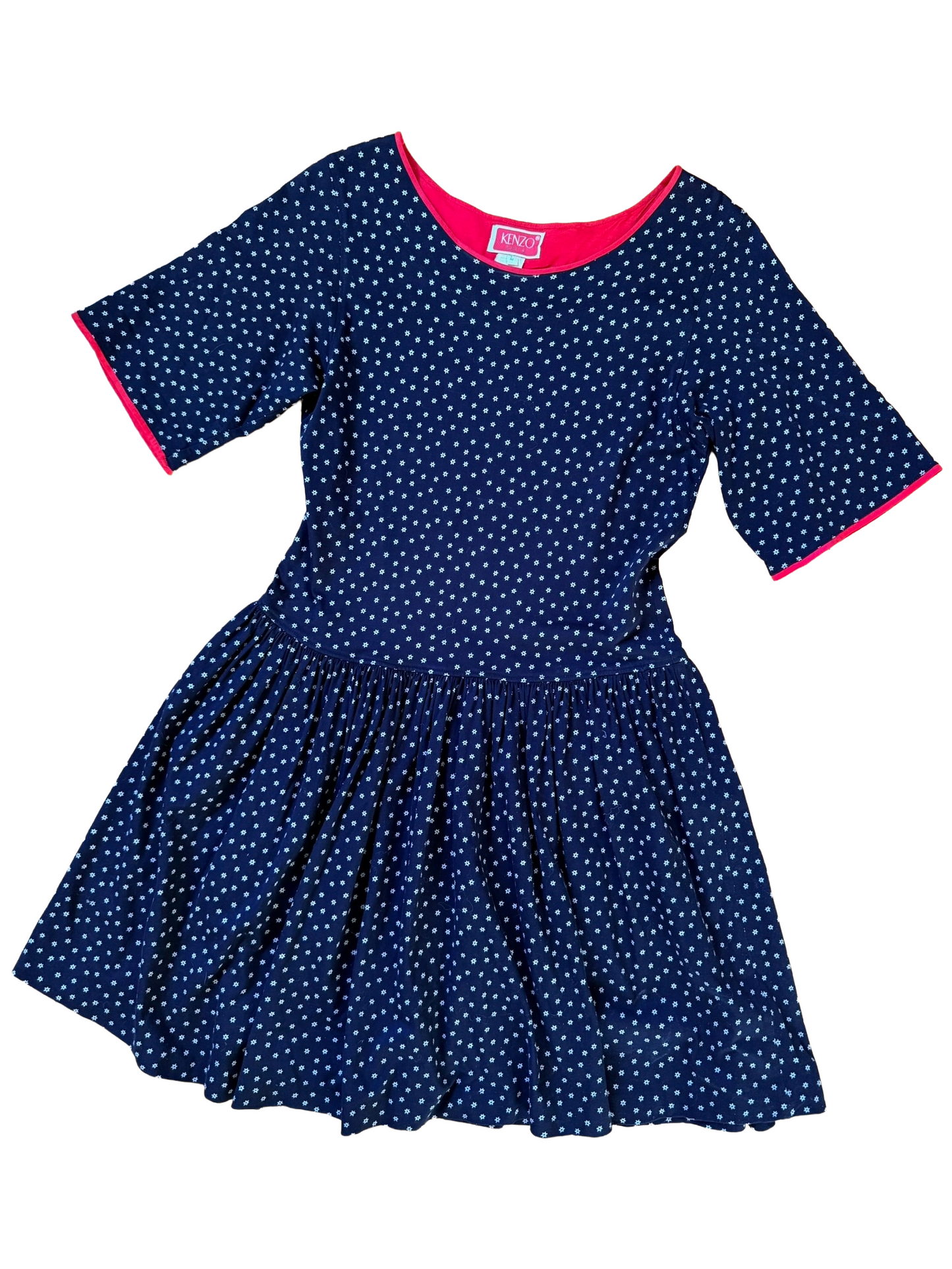 Vintage Late 1980s to Early 1990s Rare Kenzo Mini Dress, Size XS