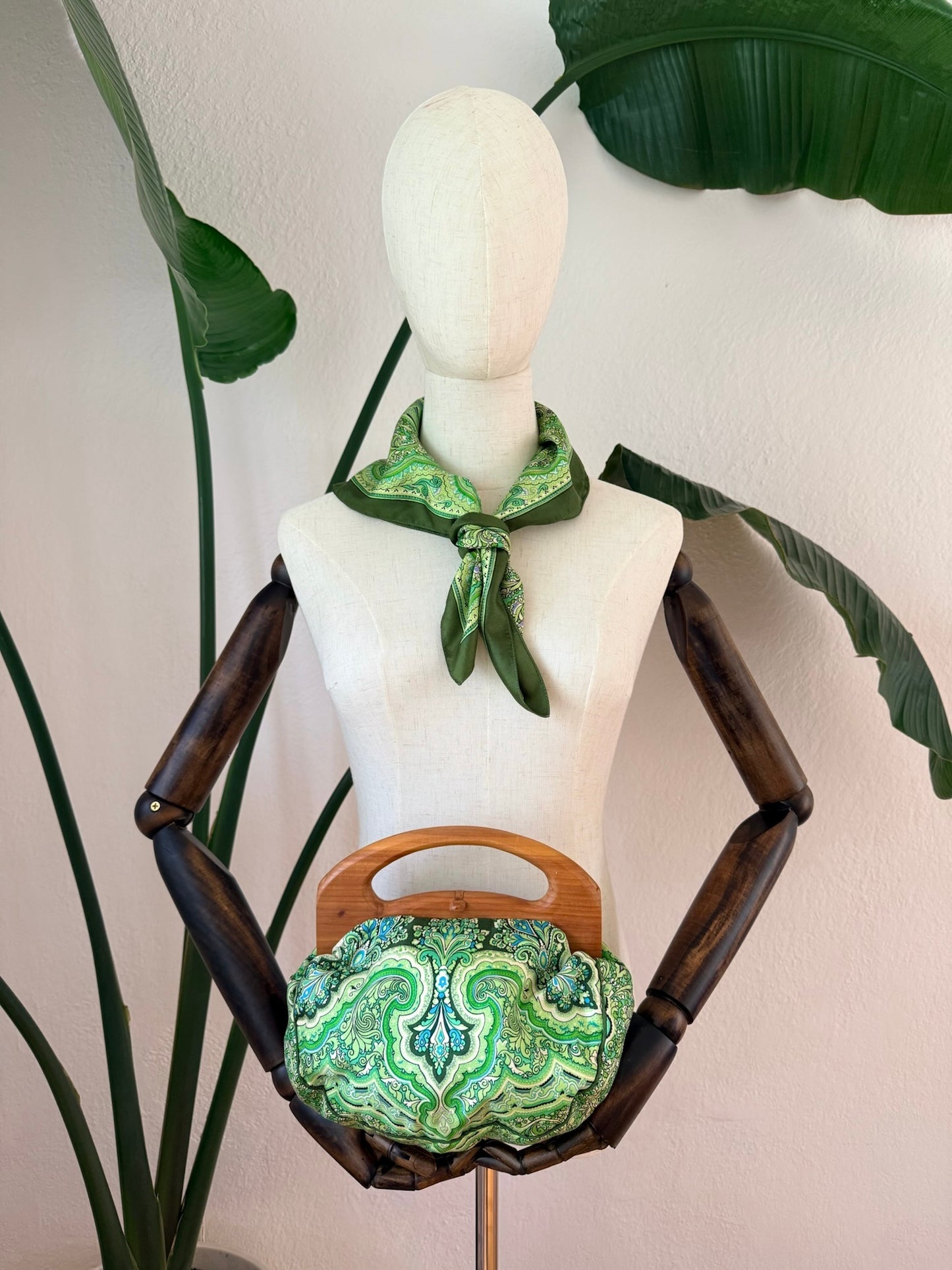 Vintage 1960s/1970s Bermuda Bag and Scarf Set