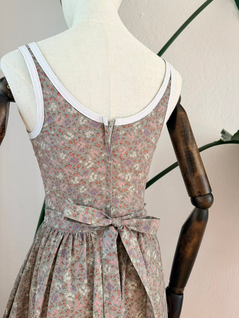 Vintage 1970's Gunne Sax Floral Print Prairie Dress Size 7
