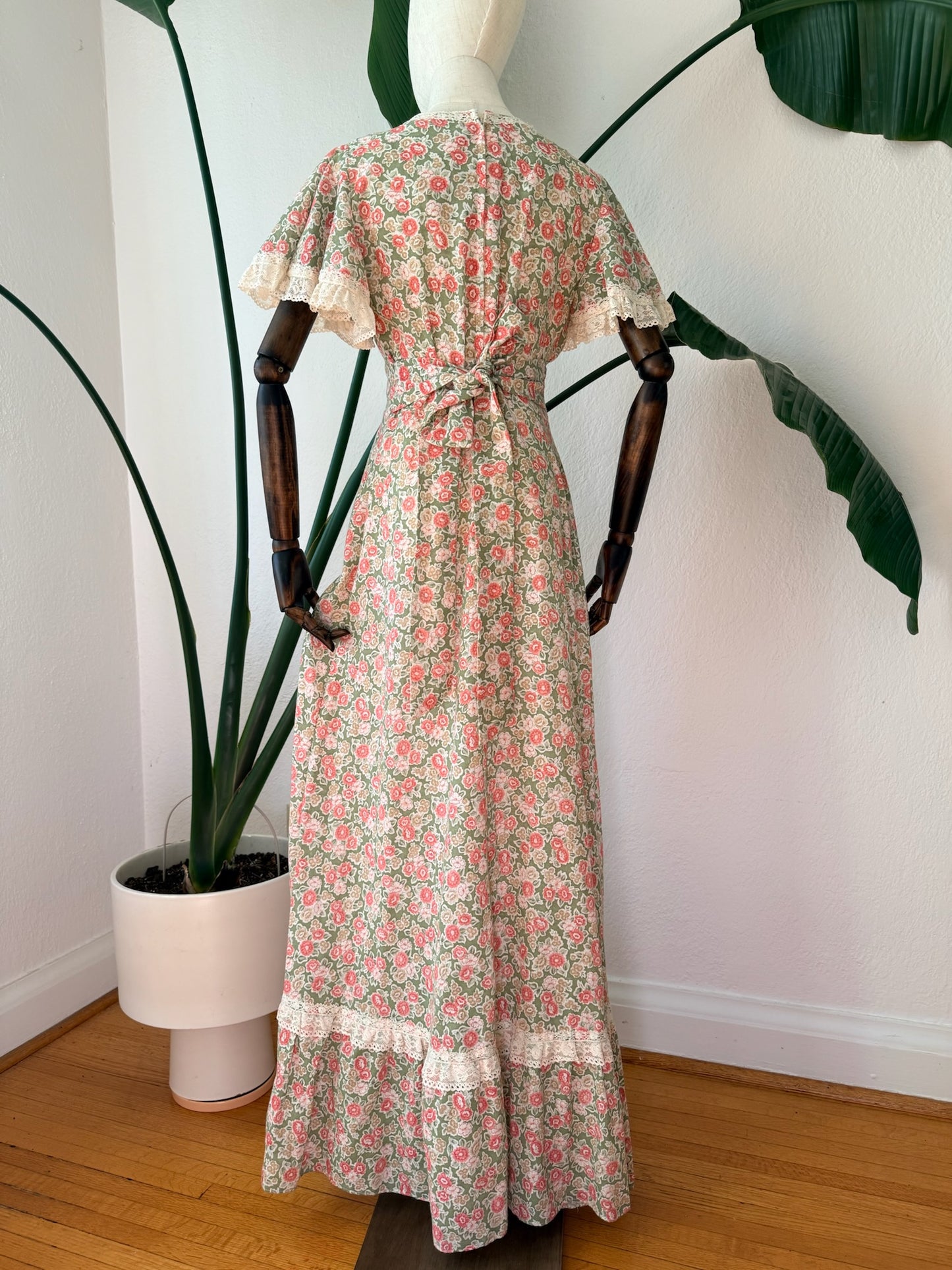 Vintage 1970s Gunne Sax Prairie Dress, Size 13