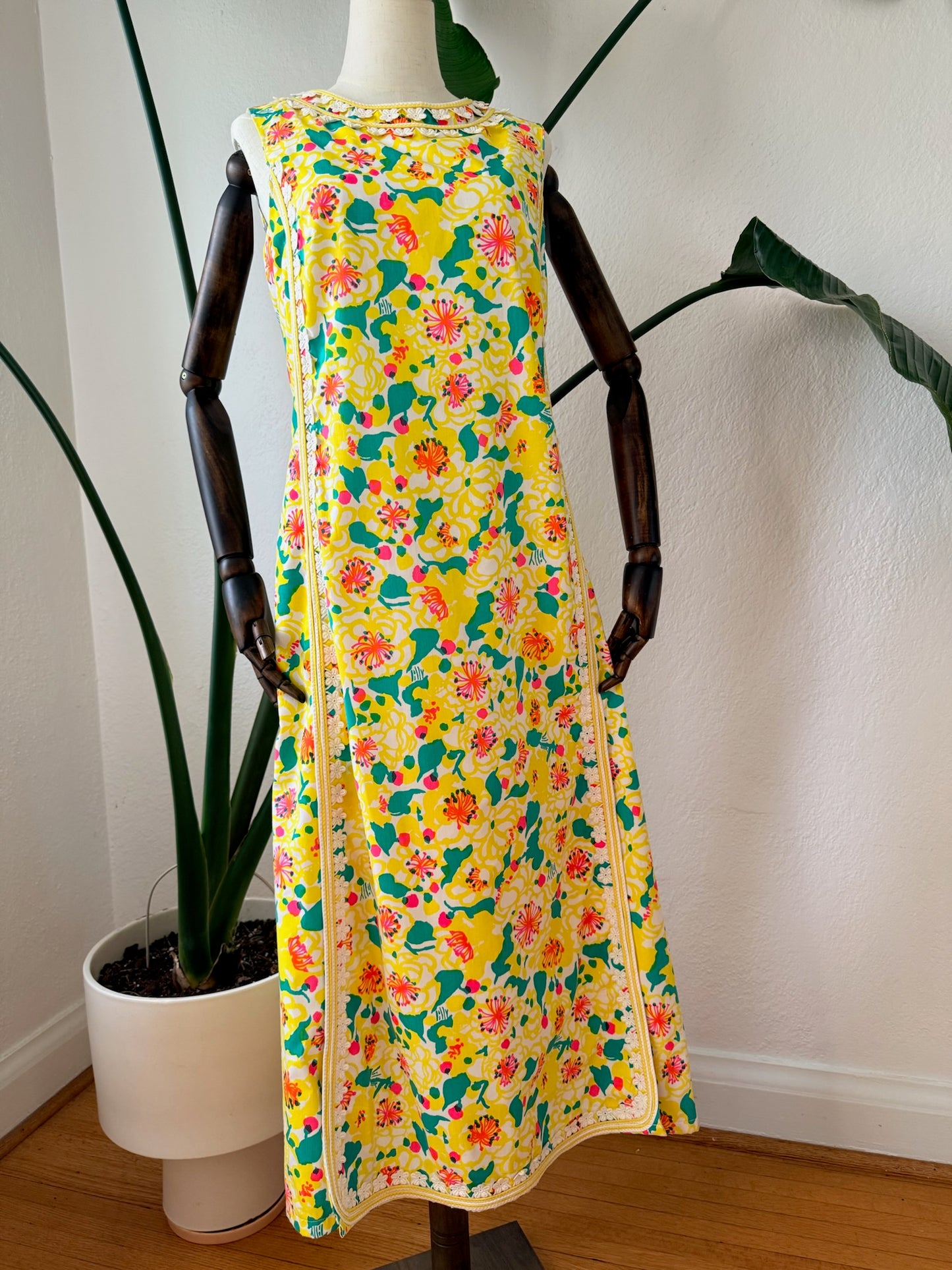 Vintage Late 1960s Lilly Pulitzer Printed Dress Size Medium