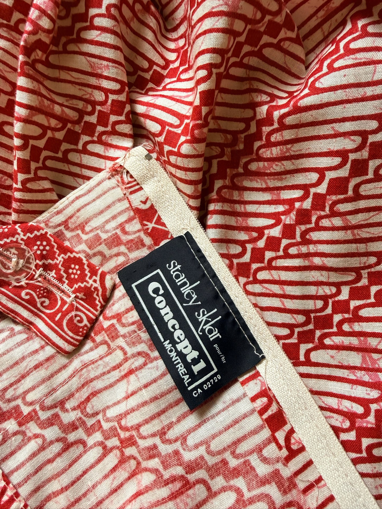 Vintage 1970s Printed Maxi Dress, Size Small