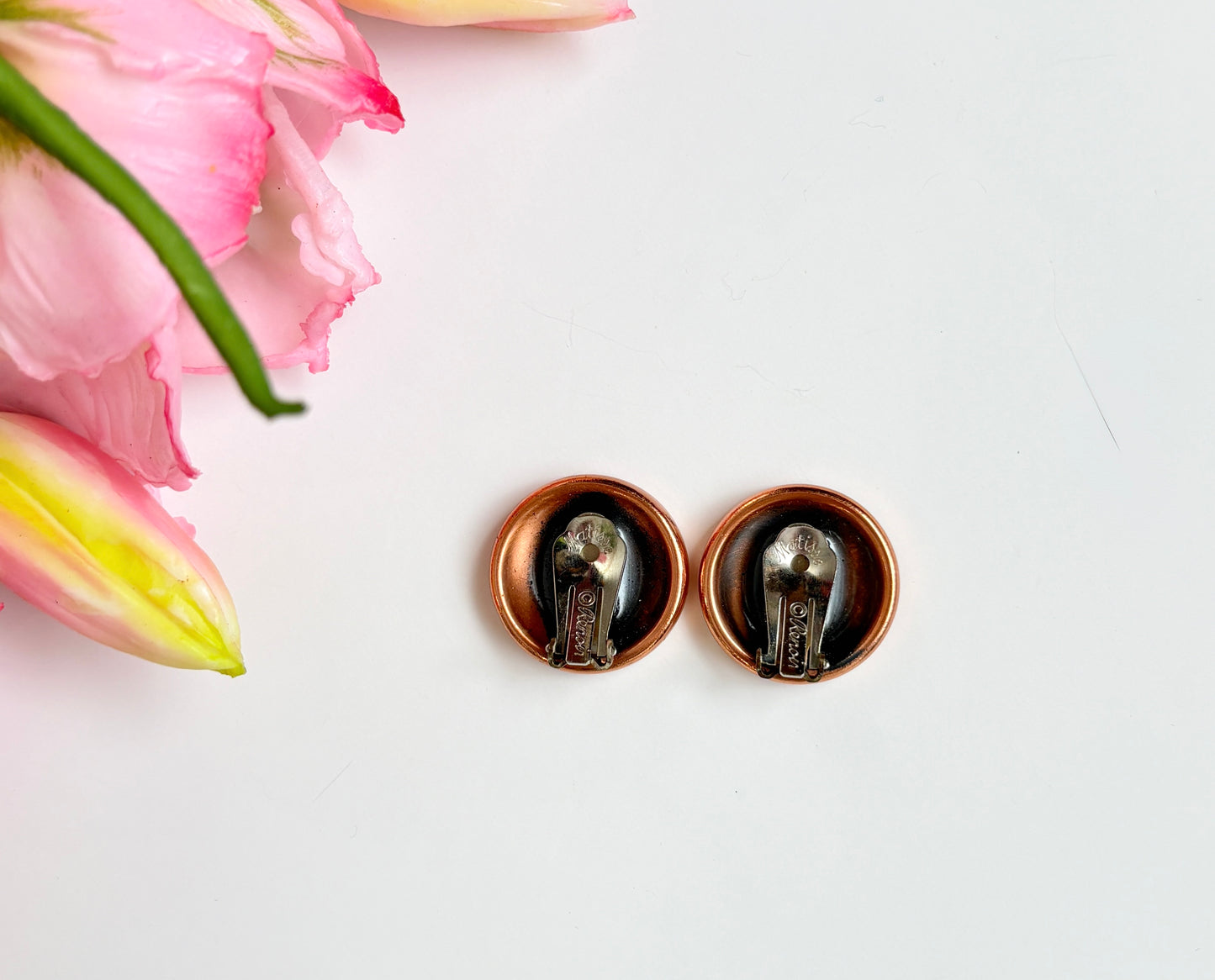 Vintage Mid-Century Matisse Renoir Clip-On Earrings