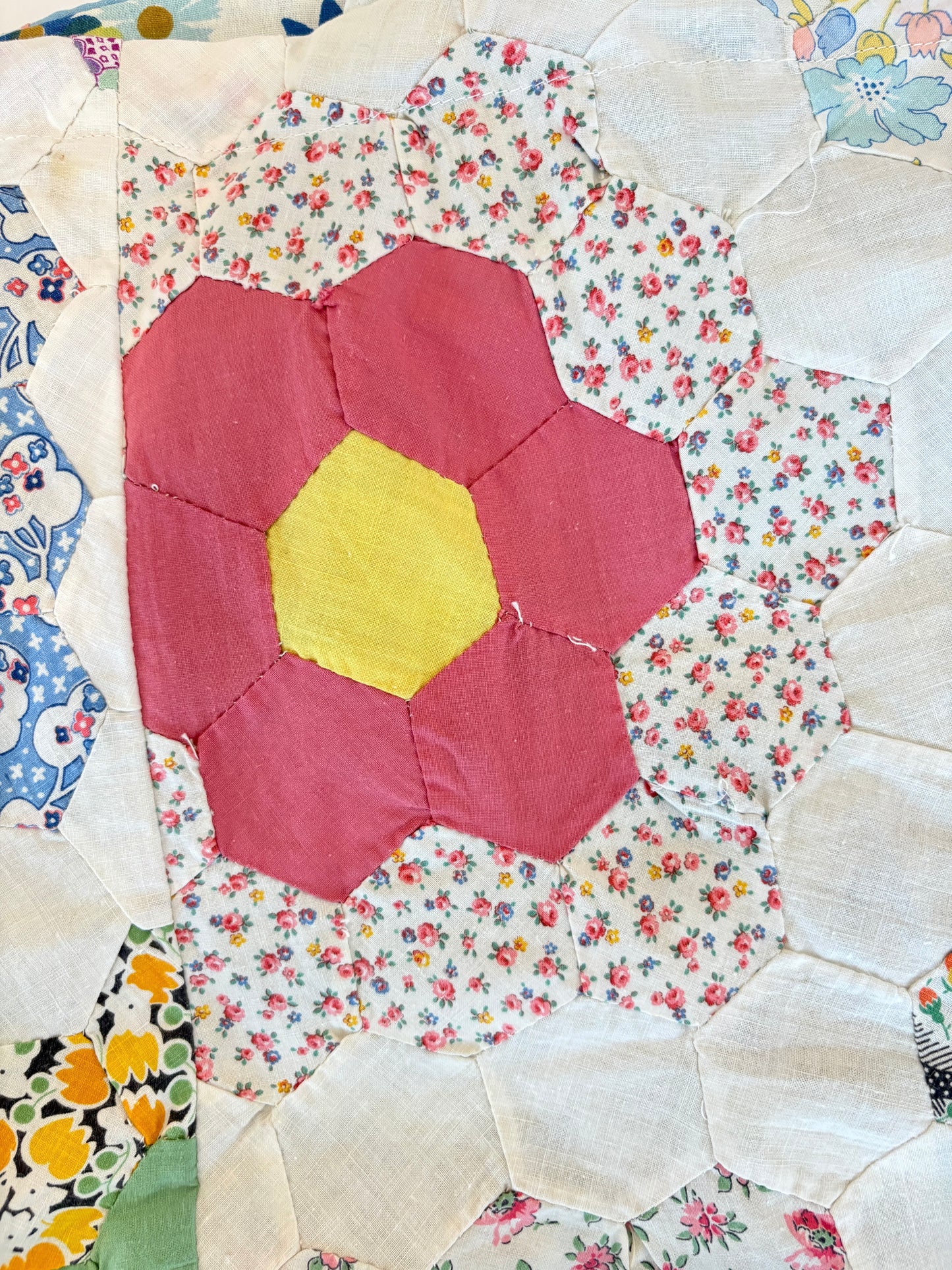 Upcycled Vintage Quilt Patchwork Tote Bag - Version 1